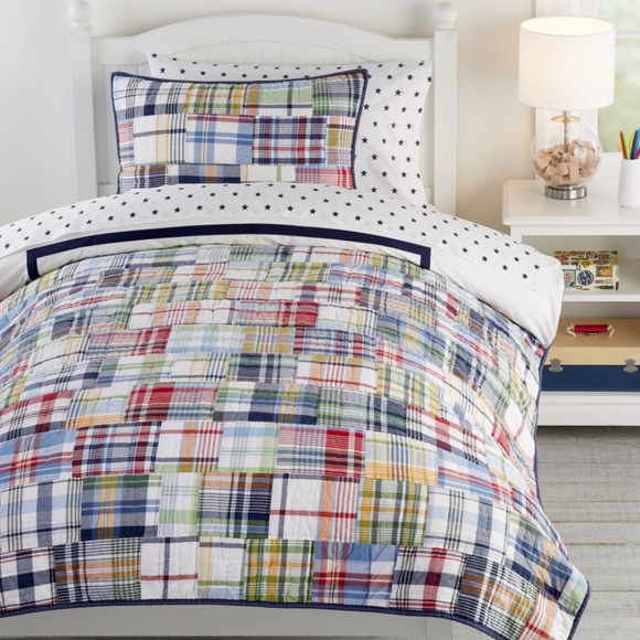 Pottery Barn Kids Bedding Pottery Barn Kids Madras Reversible Quilt